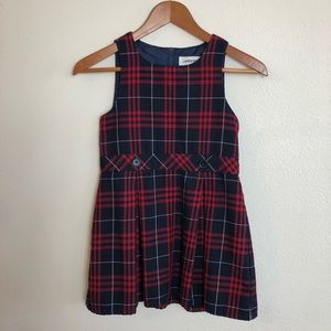 3/ $15 Lands End Girls Red Plaid Jumper Size 6